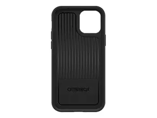 OtterBox Symmetry Series - ProPack Packaging baksidedeksel for mobiltelefon - polykarbonat, syntetisk gummi - svart - for Apple iPhone 12, 12 Pro