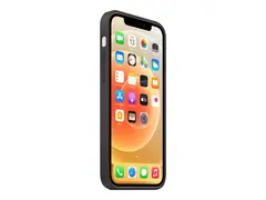 Apple - Baksidedeksel for mobiltelefon med MagSafe - silikon - svart - for iPhone 12, 12 Pro
