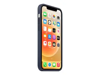 Apple - Baksidedeksel for mobiltelefon med MagSafe - silikon - mørk marineblå - for iPhone 12, 12 Pro