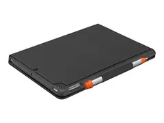 Logitech Slim Folio - Tastatur og folioveske trådløs - Bluetooth LE - QWERTY - Pan Nordic - grafitt