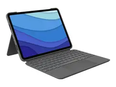 Logitech Combo Touch - Tastatur og folioveske med styrepute - bakgrunnsbelyst - Apple Smart connector - QWERTY - Pan Nordic - Oxford-grå - for Apple 11-inch iPad Pro (1. generasjon, 2. generasjon, 3. generasjon)