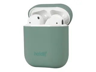 Holdit Nygård - Beskyttende deksel for trådløse øreplugger silikon - mosegrønn - for Apple AirPods (1. generasjon, 2. generasjon)
