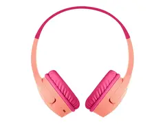 Belkin SoundForm Mini - Hodetelefoner med mikrofon on-ear - Bluetooth - trådløs - 3,5 mm jakk - rosa
