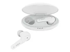 Belkin SoundForm Nano for Kids True wireless-hodetelefoner med mikrofon - i øret - Bluetooth - hvit
