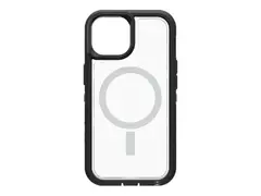 OtterBox Defender Series XT - ProPack Packaging baksidedeksel for mobiltelefon - robust - MagSafe-samsvar - polykarbonat, syntetisk gummi, 50 % resirkulert plast - svart krystall - for Apple iPhone 14