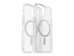 OtterBox Symmetry Series Clear Baksidedeksel for mobiltelefon - MagSafe-samsvar - polykarbonat, syntetisk gummi, sølvfosfatglass - blank - for Apple iPhone 15
