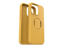 OtterBox OtterGrip Symmetry Series Baksidedeksel for mobiltelefon - MagSafe-samsvar - polykarbonat, syntetisk gummi - aspen gleam 2.0 (yellow) - for Apple iPhone 15 Pro Max