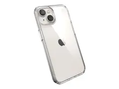 Speck Presidio Perfect-Clear - Baksidedeksel for mobiltelefon MagSafe-samsvar - hard polykarbonat, bløt termoplastpolyuretan (TPU) - blank - for Apple iPhone 14