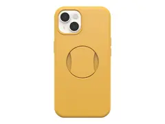 OtterBox OtterGrip Symmetry Series Baksidedeksel for mobiltelefon - MagSafe-samsvar - polykarbonat, syntetisk gummi - aspen gleam 2.0 (yellow) - for Apple iPhone 15 Pro