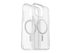 OtterBox Symmetry Series Clear Baksidedeksel for mobiltelefon - MagSafe-samsvar - polykarbonat, syntetisk gummi, sølvfosfatglass - blank - for Apple iPhone 15 Pro Max