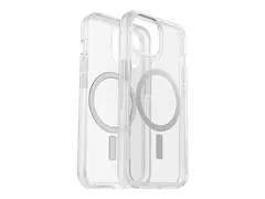 OtterBox Symmetry Series Clear - Baksidedeksel for mobiltelefon MagSafe-samsvar - polykarbonat, syntetisk gummi - blank - for Apple iPhone 13, 14, 15