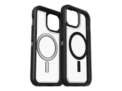 OtterBox Defender Series XT Clear - Baksidedeksel for mobiltelefon robust - MagSafe-samsvar - polykarbonat, syntetisk gummi - dark side - for Apple iPhone 13, 14, 15