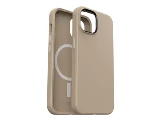 OtterBox Symmetry Series+ - Baksidedeksel for mobiltelefon antimikrobielt - MagSafe-samsvar - polykarbonat, syntetisk gummi - ikke engang chai (brun) - for Apple iPhone 14
