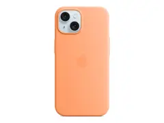 Apple - Baksidedeksel for mobiltelefon MagSafe-samsvar - silikon - oransjesorbet - for iPhone 15