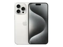Apple iPhone 15 Pro Max - hvit titan - 5G 256 GB - Garanti 1 år