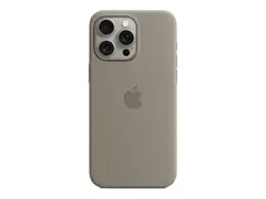 Apple - Baksidedeksel for mobiltelefon - MagSafe-samsvar silikon - leire - for iPhone 15 Pro Max