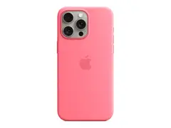Apple - Baksidedeksel for mobiltelefon - MagSafe-samsvar silikon - rosa - for iPhone 15 Pro Max