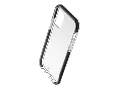 Cellular Line Tetra Force Shock-Twist Baksidedeksel for mobiltelefon - versaflex - svart - for Apple iPhone 12, 12 Pro