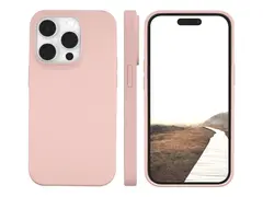 dbramante1928 Monaco - Baksidedeksel for mobiltelefon MagSafe-samsvar - plastikk, silikon - rosa sand - for Apple iPhone 15 Pro