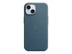 Apple - Baksidedeksel for mobiltelefon MagSafe-samsvar - FineWoven - asurblå - for iPhone 15