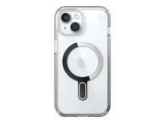 Speck Presidio Perfect-Clear - Beskyttelsesboks baksidedeksel for mobiltelefon MagSafe-samsvar - klar/klar, serene silver - for Apple iPhone 15
