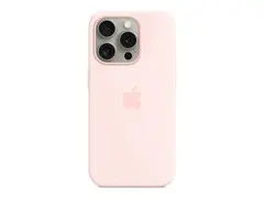 Apple - Baksidedeksel for mobiltelefon MagSafe-samsvar - silikon - Lys lyserød - for iPhone 15 Pro