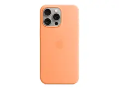 Apple - Baksidedeksel for mobiltelefon MagSafe-samsvar - silikon - oransjesorbet - for iPhone 15 Pro Max