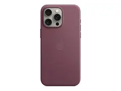 Apple - Baksidedeksel for mobiltelefon MagSafe-samsvar - mikrotvill, FineWoven - morbær - for iPhone 15 Pro Max