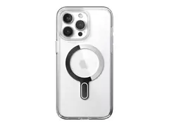 Speck Presidio Perfect-Clear - Baksidedeksel for mobiltelefon MagSafe-samsvar - plastikk - klar/klar, serene silver - for Apple iPhone 15 Pro Max