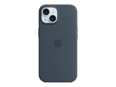 Apple - Baksidedeksel for mobiltelefon MagSafe-samsvar - silikon - stormblå - for iPhone 15