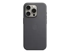 Apple - Baksidedeksel for mobiltelefon MagSafe-samsvar - FineWoven - svart - for iPhone 15 Pro