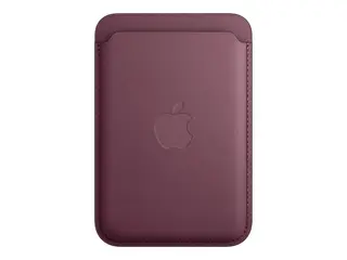 Apple - Lomme for mobiltelefon / kredittkort MagSafe-samsvar - mikrotvill, FineWoven - morbær - for iPhone 12, 13, 14, 15