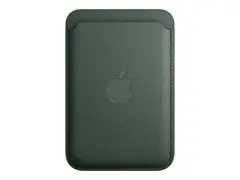 Apple - Lomme for mobiltelefon / kredittkort MagSafe-samsvar - mikrotvill, FineWoven - eviggrønn - for iPhone 12, 13, 14, 15
