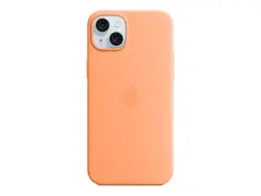 Apple - Baksidedeksel for mobiltelefon MagSafe-samsvar - silikon - oransjesorbet - for iPhone 15 Plus