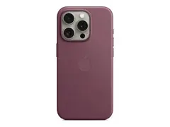 Apple - Baksidedeksel for mobiltelefon MagSafe-samsvar - mikrotvill, FineWoven - morbær - for iPhone 15 Pro
